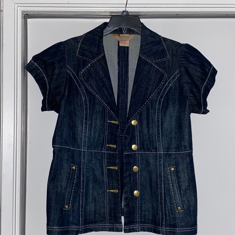 Blue Jean short sleeve jacket size medium